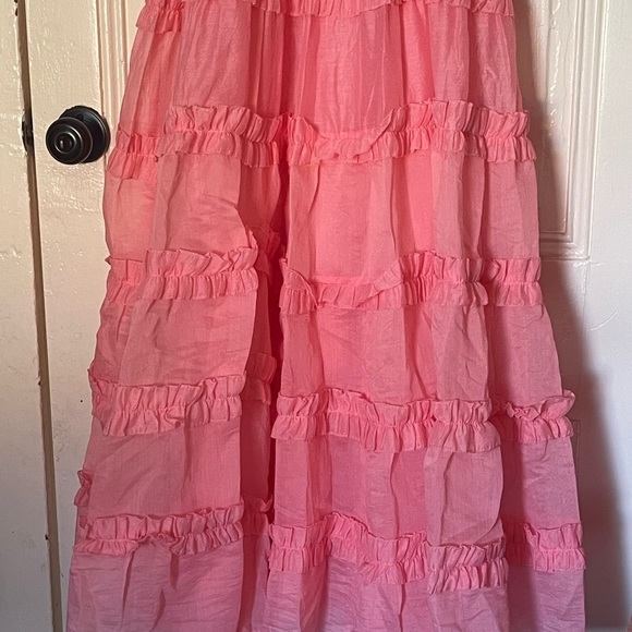 Sister Jane Pink frilly tiered dress. Size M - Picture 6 of 9